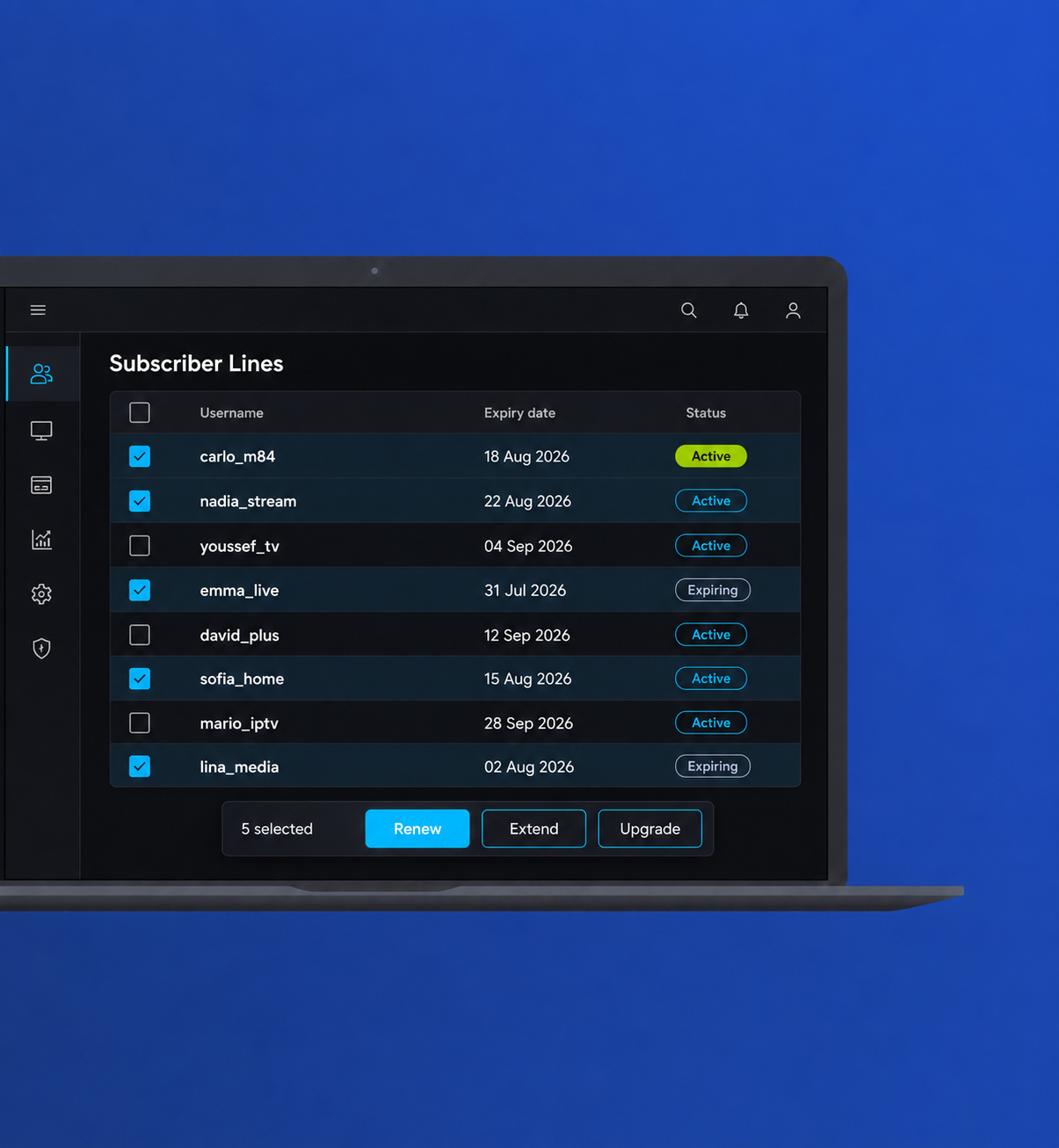Bulk line management tools